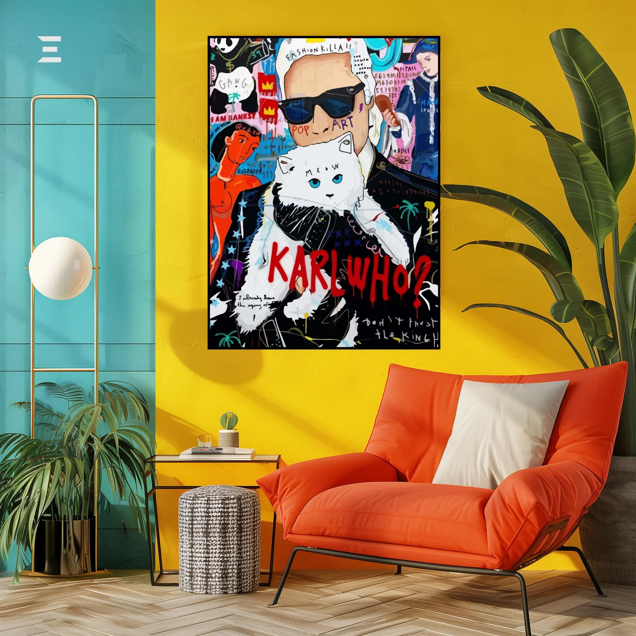 Karl Lagerfeld Graffiti Pop Art Resin Wall Art – “Karl Who?” Edition | IBRELIA IBRELIA