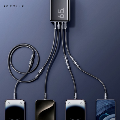 REMAX Lyncharge RC-C168 4-in-1 Fast Charging Cable | 60W | USB-A + USB-C to Type-C + Lightning | Zinc Alloy | IBRELIA™