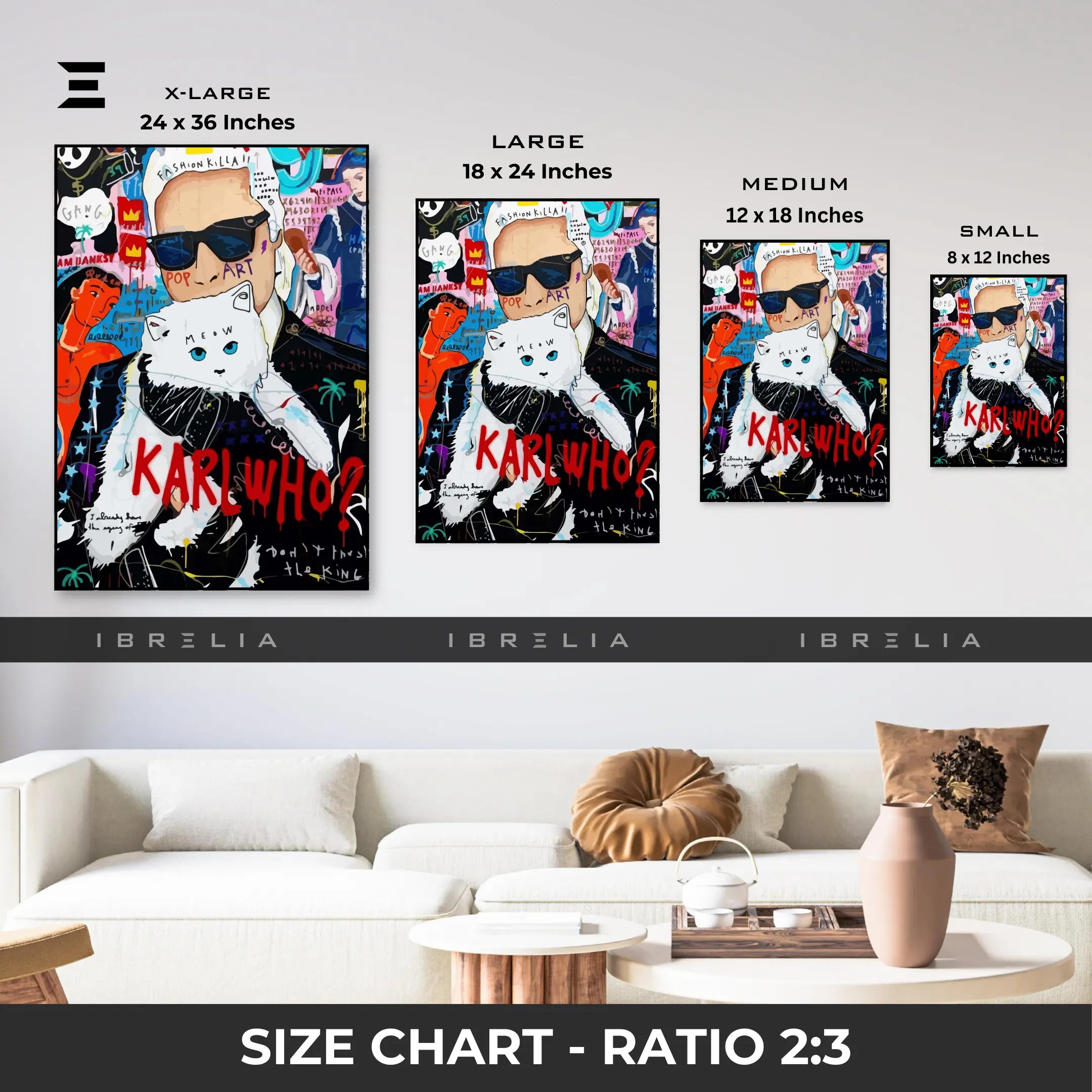 Karl Lagerfeld Graffiti Pop Art Resin Wall Art – “Karl Who?” Edition | IBRELIA IBRELIA