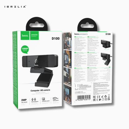 HOCO D100 1080P HD Computer Webcam – Built-in Microphone | IBRELIA™