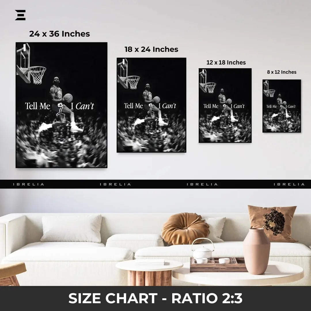 Premium Resin Coated Wall Art – Michael Jordan “Tell Me I Can’t” Frame | IBRELIA Pakistan IBRELIA