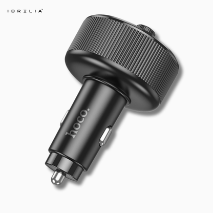 HOCO E82 PD30W + QC3.0 In-Car Wireless FM Transmitter – Bluetooth 5.3 Fast Charging Car Adapter | IBRELIA™