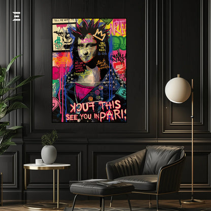 Mona Lisa Graffiti Pop Art Resin Wall Art – “Punk Icon” Edition | IBRELIA IBRELIA