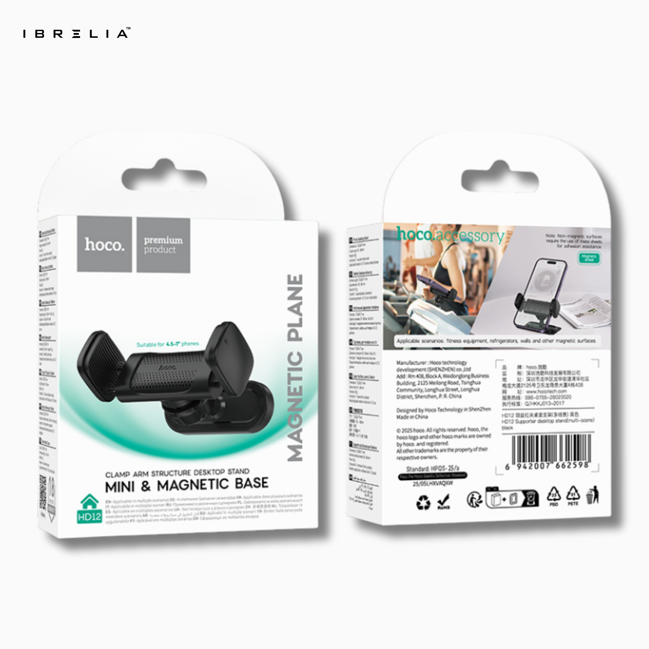 HOCO Clamp Arm Magnetic Plane Stand – Mini & Magnetic Base (HD12) | IBRELIA