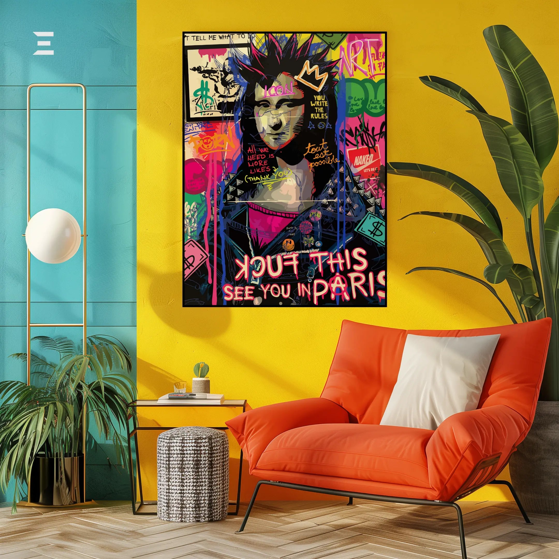 Mona Lisa Graffiti Pop Art Resin Wall Art – “Punk Icon” Edition | IBRELIA IBRELIA