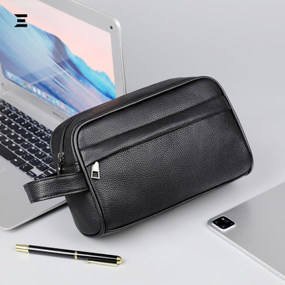 IBRELIA™ All-Black EDC Bag – Waterproof PU Leather Everyday Carry Organizer IBRELIA