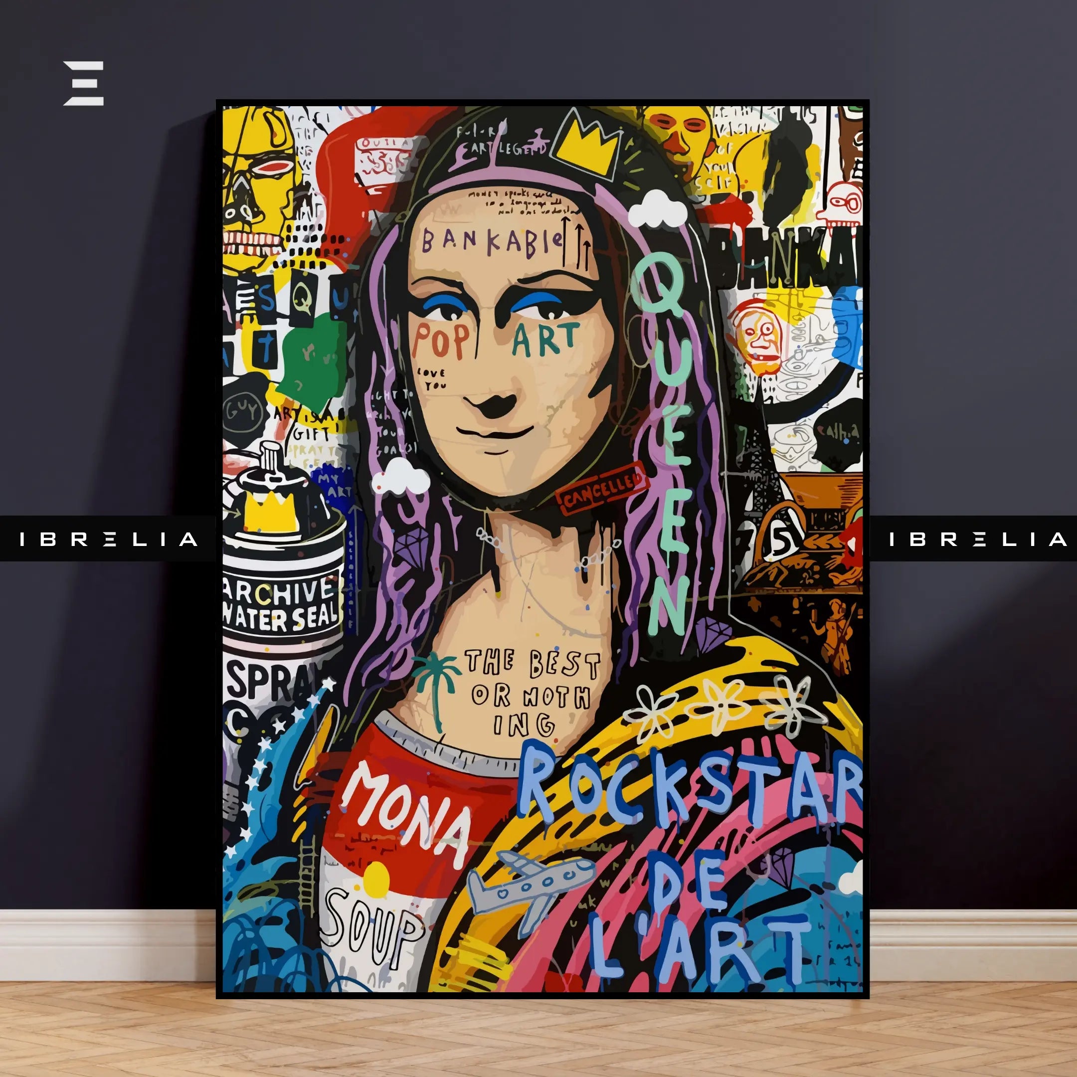 Mona Lisa Graffiti Pop Art Resin Wall Art – “Queen of Pop” Edition | IBRELIA IBRELIA