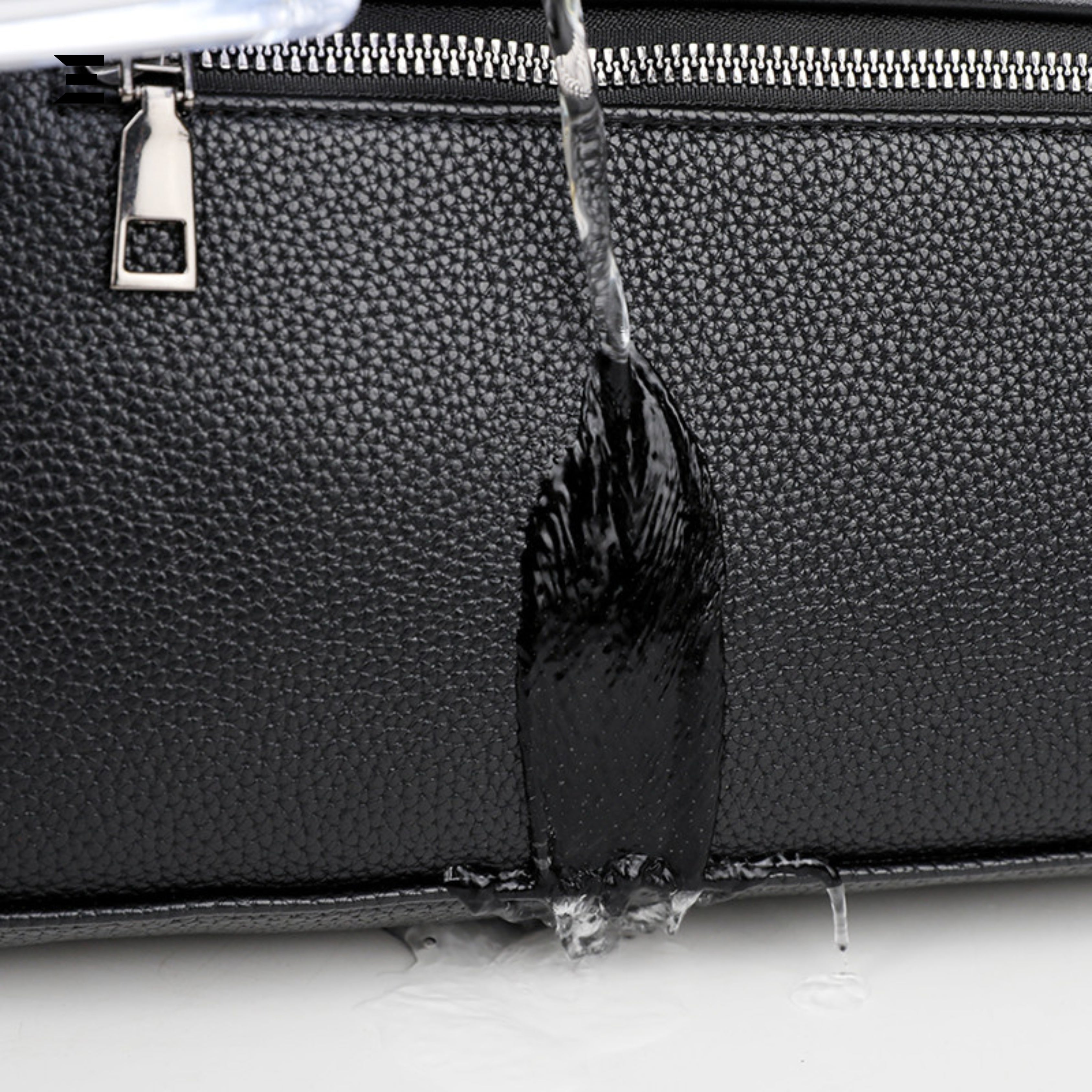 IBRELIA™ All-Black EDC Bag – Waterproof PU Leather Everyday Carry Organizer IBRELIA