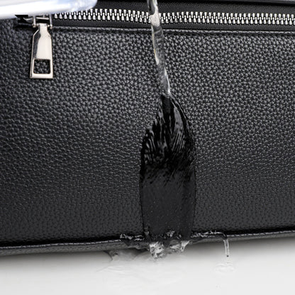 IBRELIA™ All-Black EDC Bag – Waterproof PU Leather Everyday Carry Organizer IBRELIA