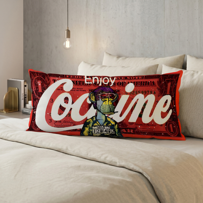 IBRELIA™ COCO Street Monkey Ultra Wide Cushion – Premium Jute Luxury Sofa Pillow (46 x 19 Inches) IBRELIA