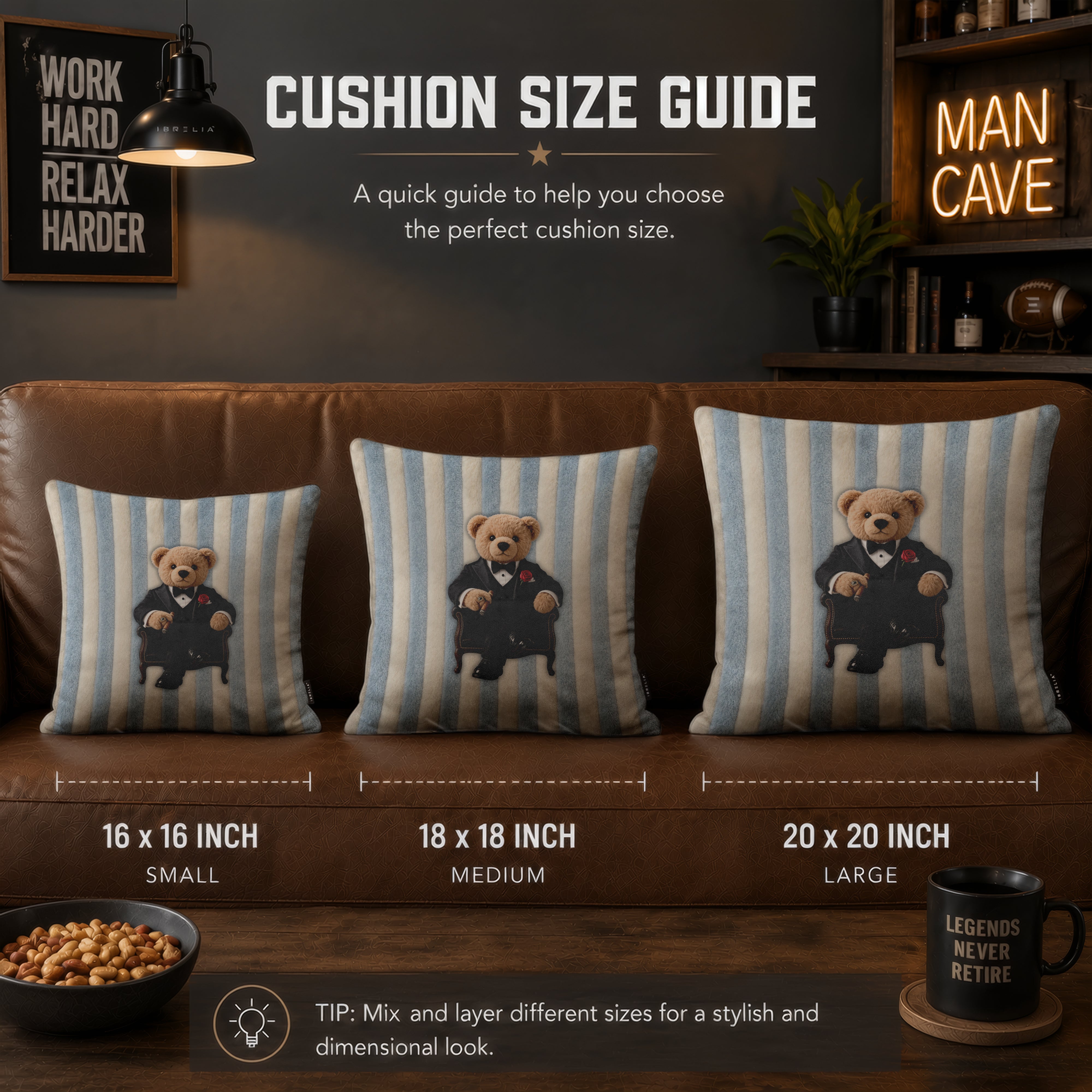 Don Vito Corleone Teddy Bear Cushion | Premium Velvet Suede | Double-Sided Print