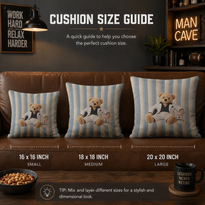 Tony Montana Teddy Bear Cushion | Premium Velvet Suede | Double-Sided Print