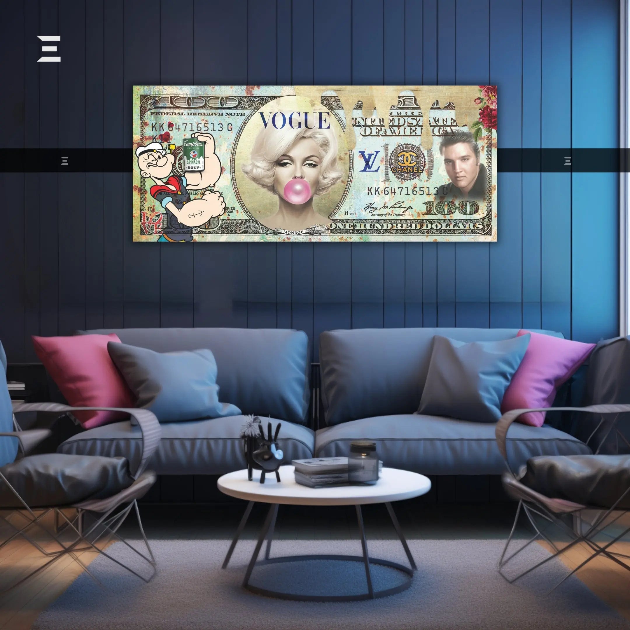 Ultra Wide Wall Art – Exclusive Pop Art Dollar Design | IBRELIA IBRELIA