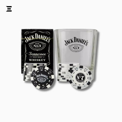 Jack Daniel’s Poker Night Gift Set – Tumbler, Chips & Playing Cards IBRELIA