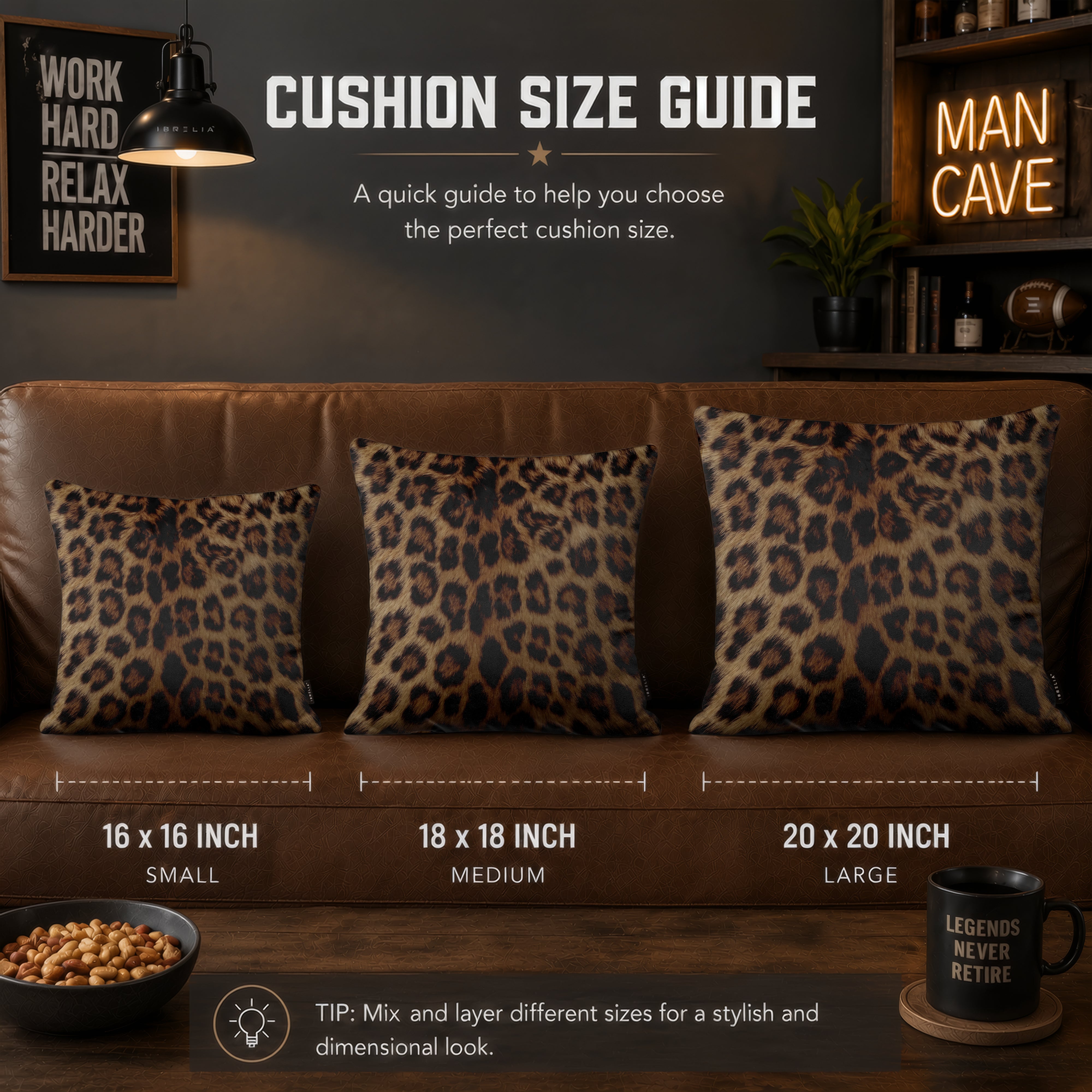 Luxury Leopard Print Cushion | Premium Velvet Suede | Double-Sided Print