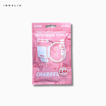 REMAX Kiddy 2.4A Fast Charger Set with Data Cable RP-U95 | IBRELIA™