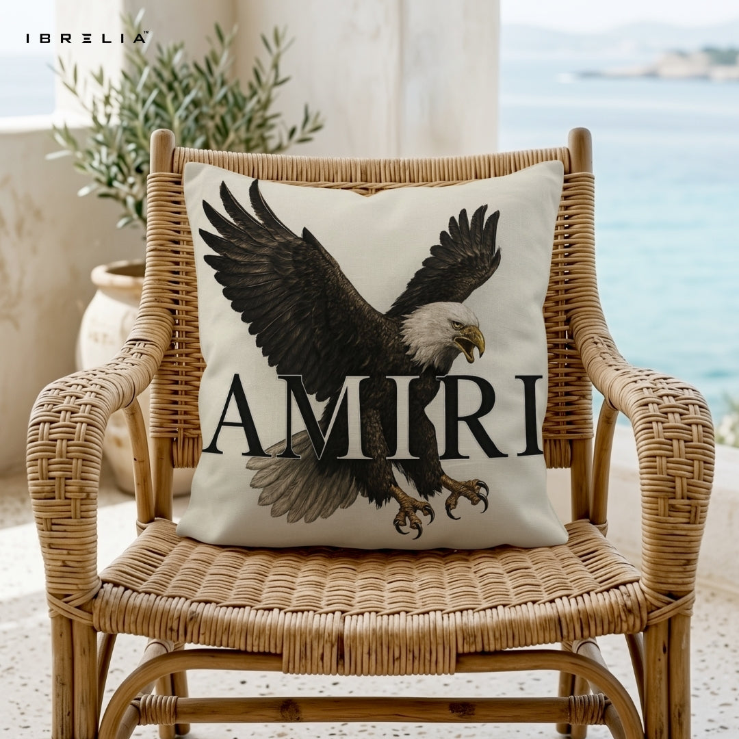 Majestic Eagle Cushion 15x15 Inch | Premium Animal Print Pillow | IBRELIA™ IBRELIA