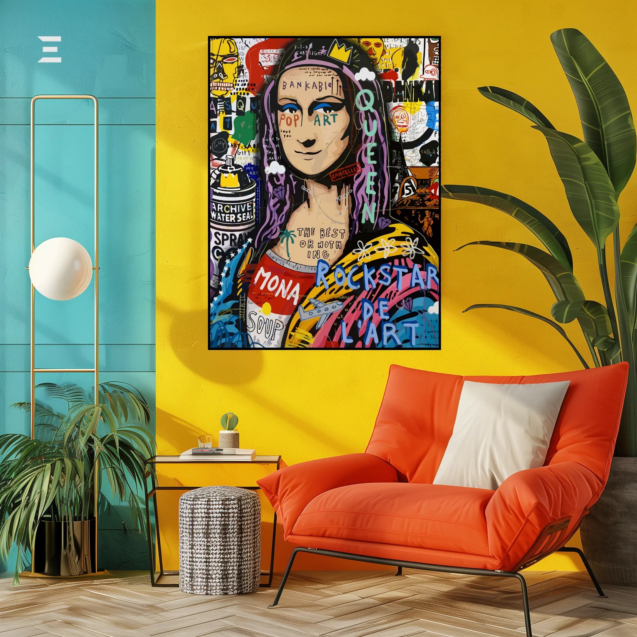 Mona Lisa Graffiti Pop Art Resin Wall Art – “Queen of Pop” Edition | IBRELIA IBRELIA
