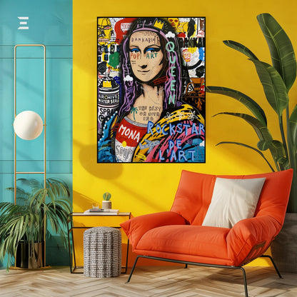 Mona Lisa Graffiti Pop Art Resin Wall Art – “Queen of Pop” Edition | IBRELIA IBRELIA