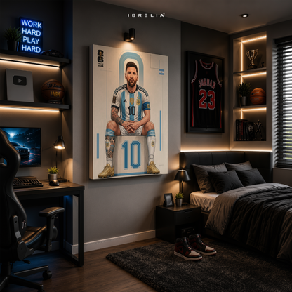 Lionel Messi FIFA World Cup 2026 Wall Art – Argentina Football Legend Poster | IBRELIA™