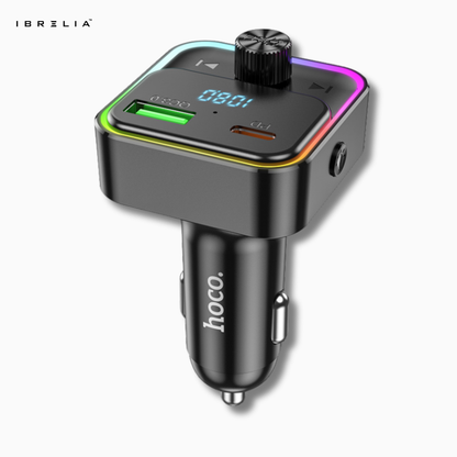 HOCO E81 PD30W + QC3.0 In-Car Wireless FM Transmitter – Bluetooth 5.0 Fast Charging Car Adapter | IBRELIA™