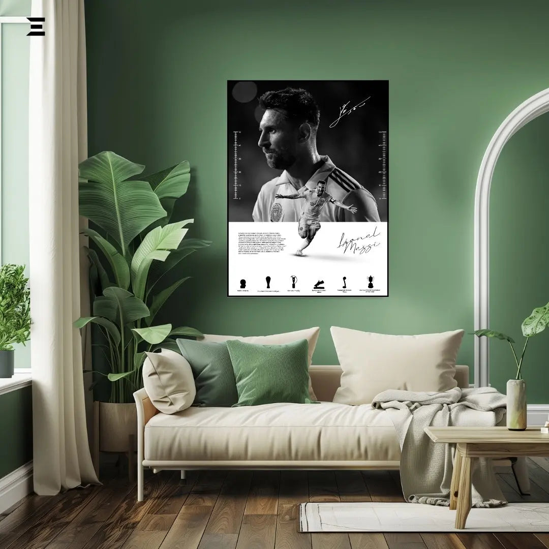 Premium Resin Coated Wall Art – Lionel Messi Printed Signature Collectible Frame | IBRELIA Pakistan IBRELIA