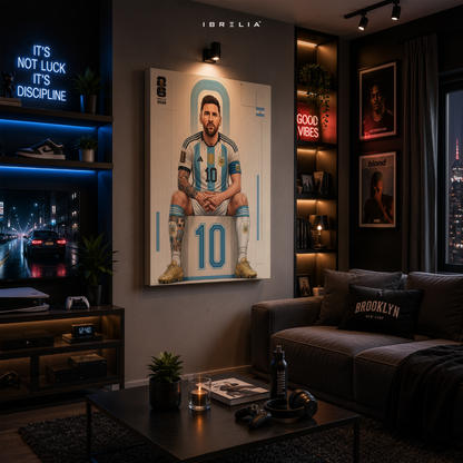 Lionel Messi FIFA World Cup 2026 Wall Art – Argentina Football Legend Poster | IBRELIA™