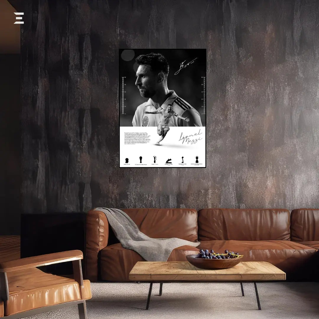 Premium Resin Coated Wall Art – Lionel Messi Printed Signature Collectible Frame | IBRELIA Pakistan IBRELIA