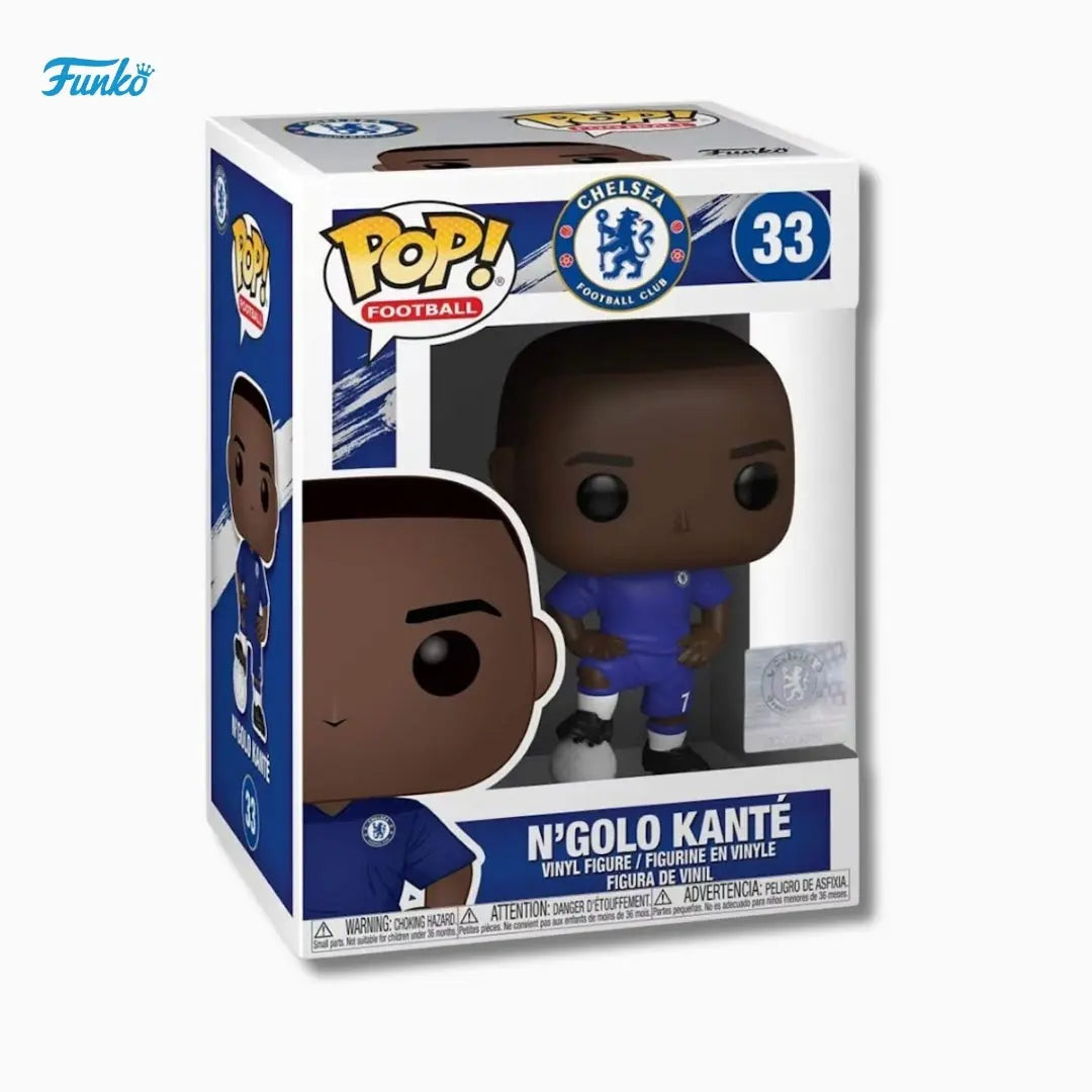 Funko Pop! Football: N'Golo Kanté #33 – Chelsea FC Vinyl Figure (4-Inch) IBRELIA