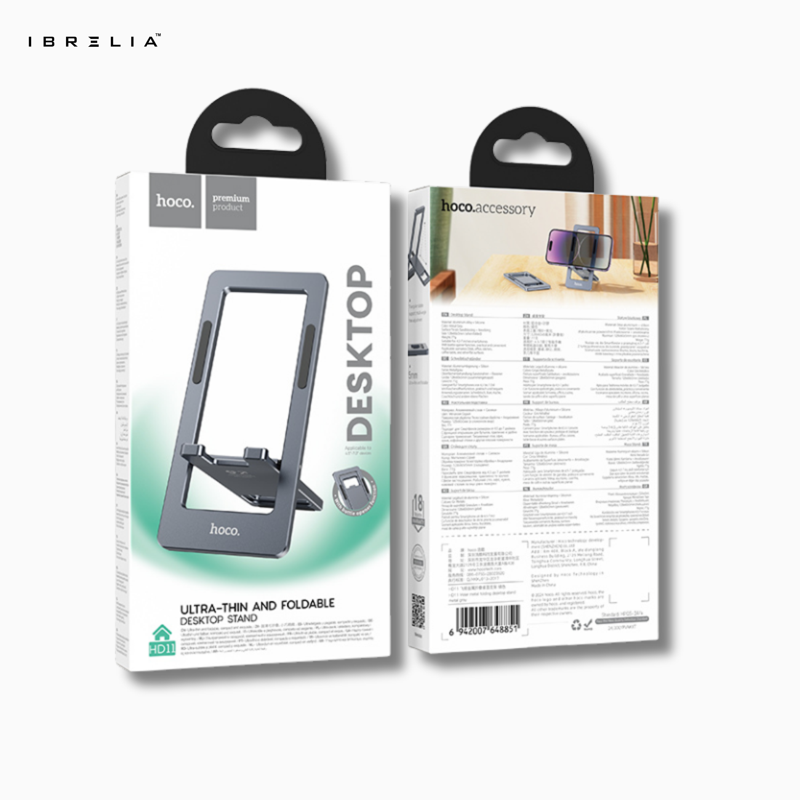 Ultra-Thin & Foldable Desktop Stand HD11 – Aluminum Alloy Mobile Stand – HOCO | IBRELIA