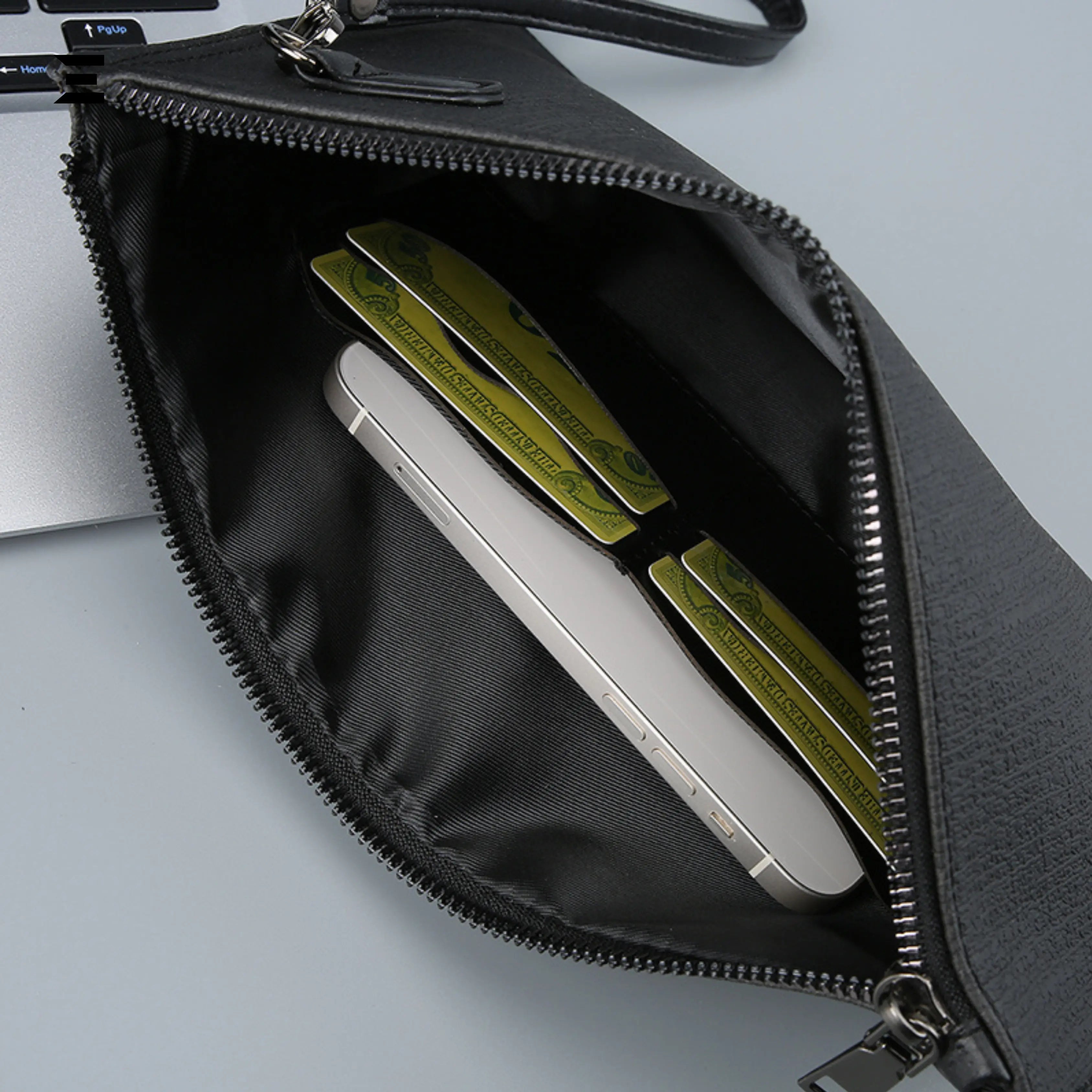 PU Men’s Designer Envelope Wristband Bag – Portable Handbag | IBRELIA™ IBRELIA