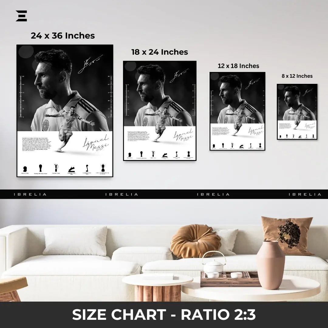 Premium Resin Coated Wall Art – Lionel Messi Printed Signature Collectible Frame | IBRELIA Pakistan IBRELIA