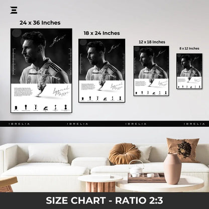 Premium Resin Coated Wall Art – Lionel Messi Printed Signature Collectible Frame | IBRELIA Pakistan IBRELIA