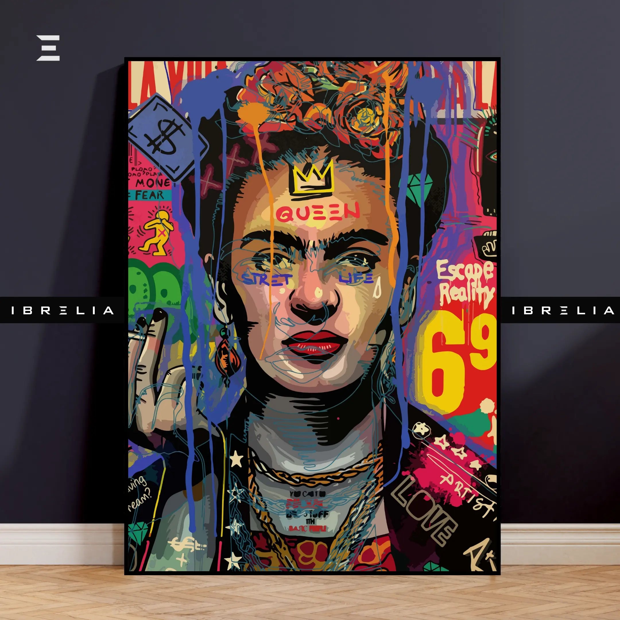 Frida Kahlo Graffiti Pop Art Resin Wall Art – “Street Queen” Edition | IBRELIA IBRELIA