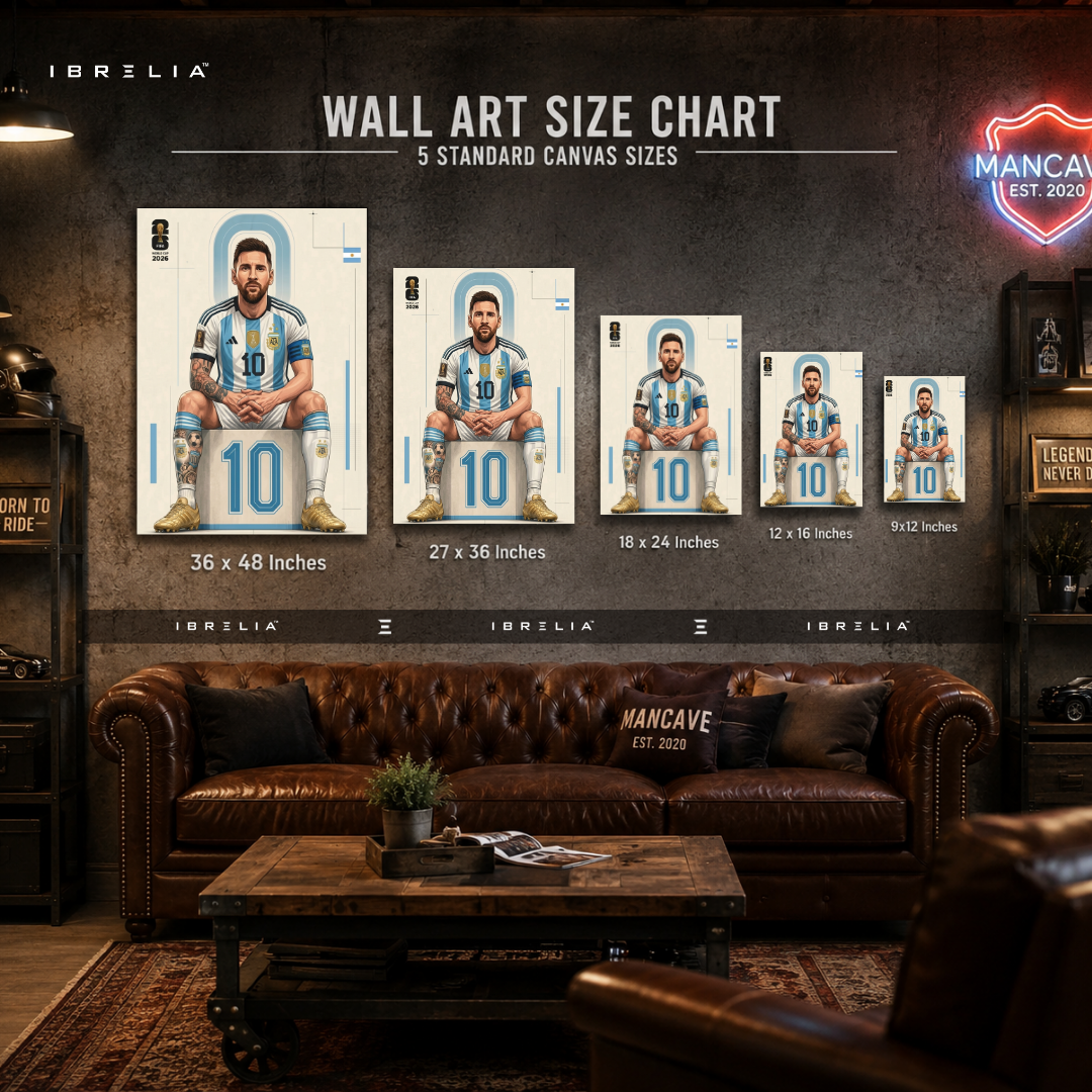 Lionel Messi FIFA World Cup 2026 Wall Art – Argentina Football Legend Poster | IBRELIA™