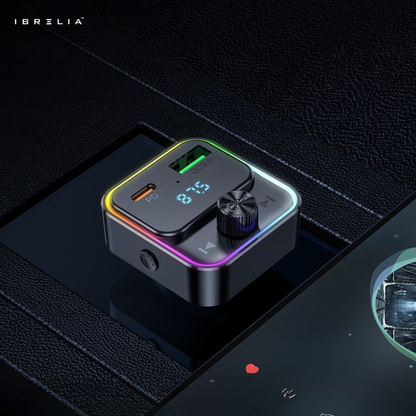 HOCO E81 PD30W + QC3.0 In-Car Wireless FM Transmitter – Bluetooth 5.0 Fast Charging Car Adapter | IBRELIA™