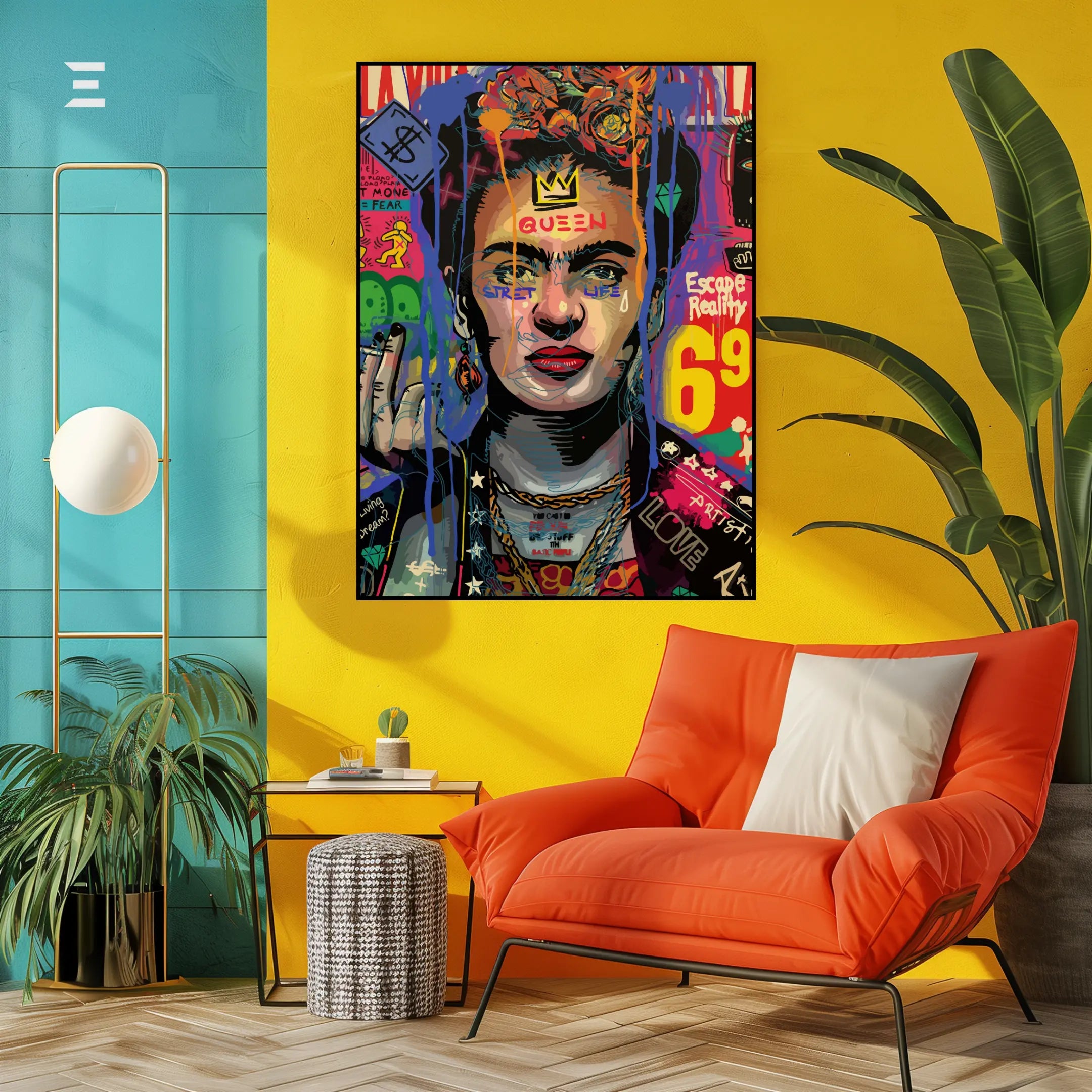 Frida Kahlo Graffiti Pop Art Resin Wall Art – “Street Queen” Edition | IBRELIA IBRELIA