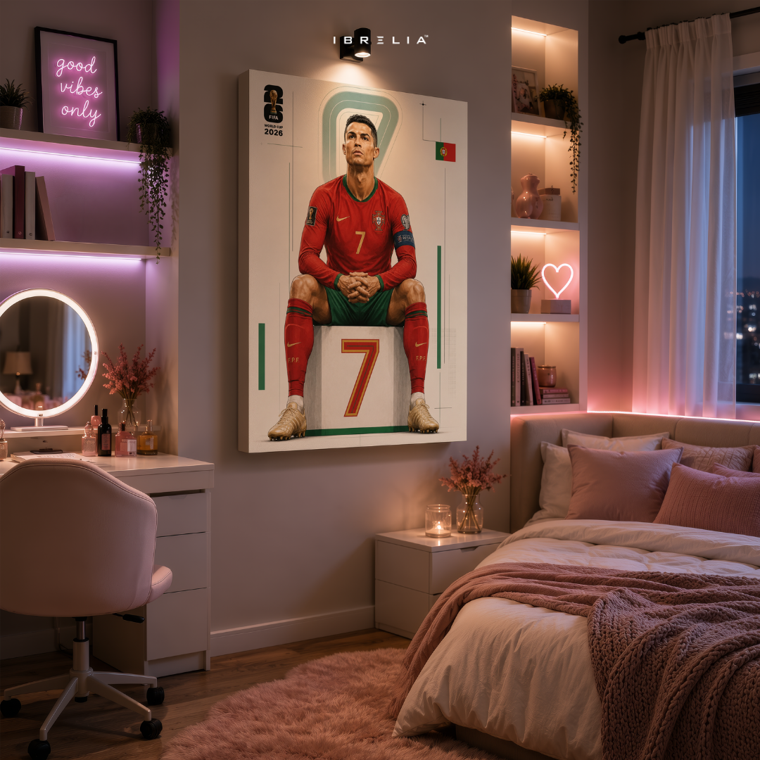 Cristiano Ronaldo FIFA World Cup 2026 Wall Art – Portugal Football Legend Poster | IBRELIA™