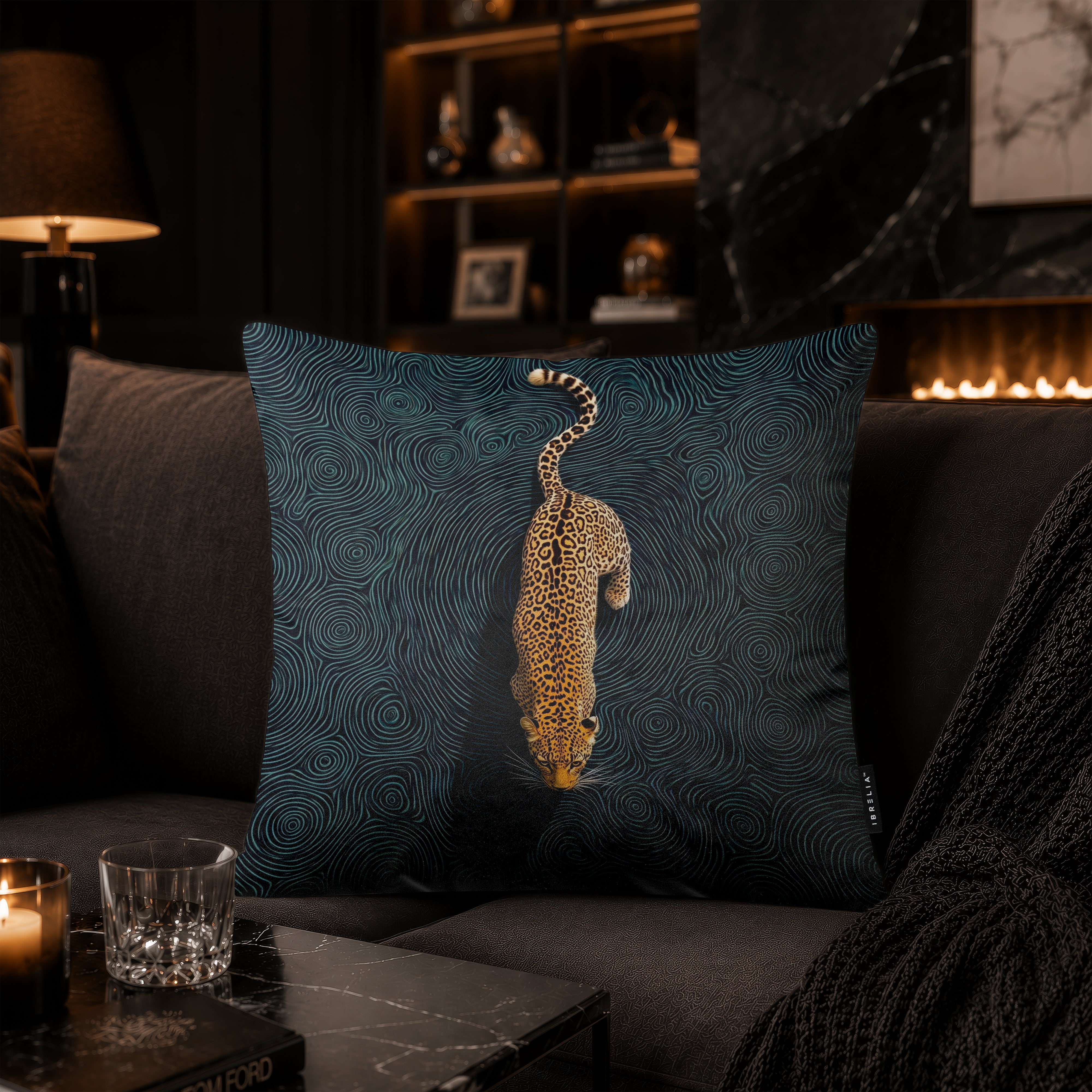 Majestic Leopard Art Cushion | Premium Velvet Suede | Double-Sided Print