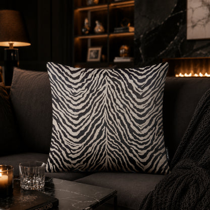 Modern Zebra Pattern Cushion | Premium Velvet Suede | Double-Sided Print