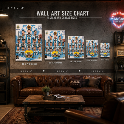 Argentina FIFA World Cup 2026 Team Wall Art – Lionel Messi Football Poster | IBRELIA™