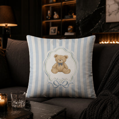 Cute Teddy Bear Baby Cushion | Premium Velvet Suede | Double-Sided Print