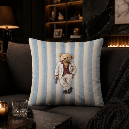 Tony Montana Teddy Bear Cushion | Premium Velvet Suede | Double-Sided Print