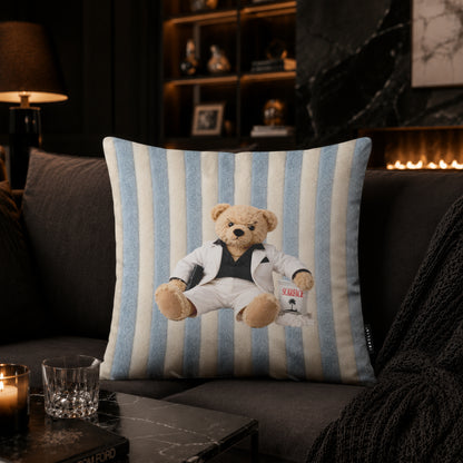 Tony Montana Teddy Bear Cushion | Premium Velvet Suede | Double-Sided Print