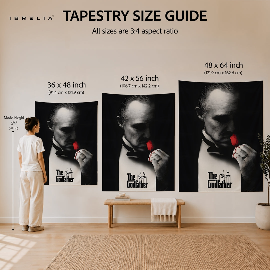 The Godfather Rose Tapestry – Iconic Movie Wall Hanging for Home, Office & Man Cave