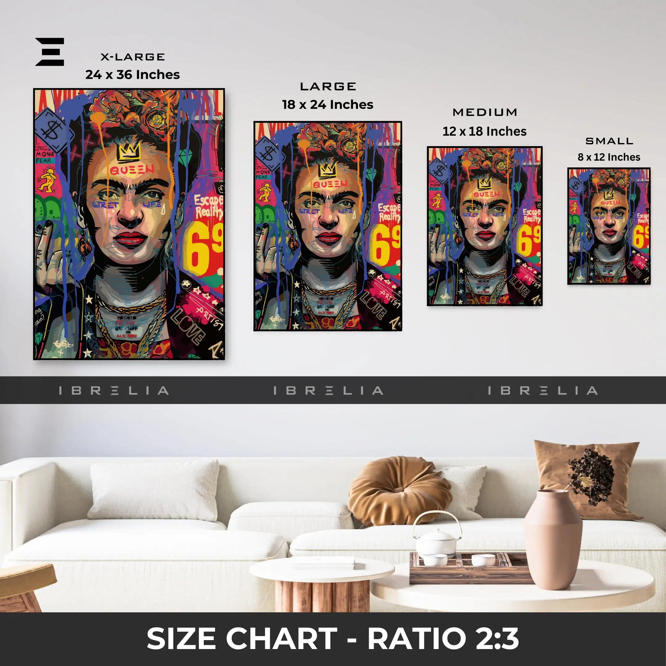 Frida Kahlo Graffiti Pop Art Resin Wall Art – “Street Queen” Edition | IBRELIA IBRELIA