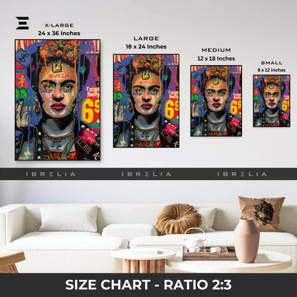 Frida Kahlo Graffiti Pop Art Resin Wall Art – “Street Queen” Edition | IBRELIA IBRELIA