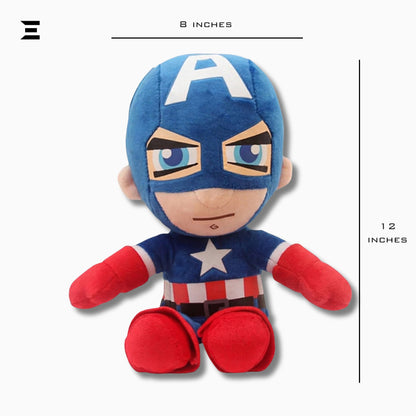 Captain America Plush Soft Toy 12 Inch Superhero Cushion Doll | Kids Collectible Toy | IBRELIA™ IBRELIA