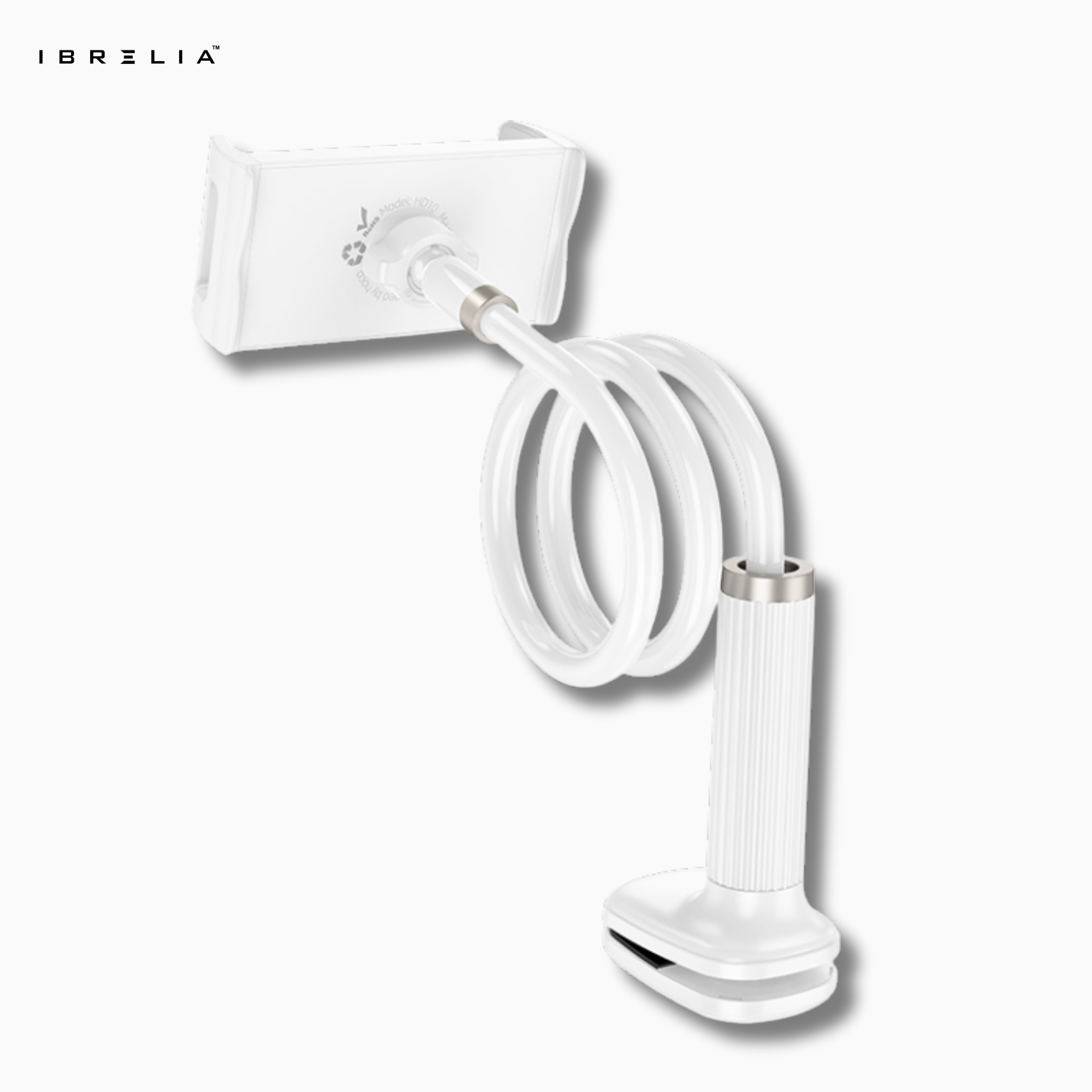 HOCO HD10 Universal Lazy Stand – Flexible Long Arm Holder for Phone & Tablet (Black / White) | IBRELIA™