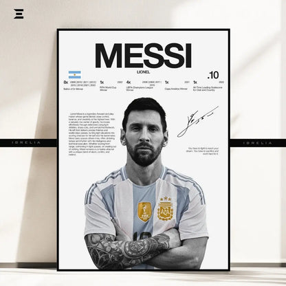 Premium Resin Coated Wall Art – Lionel Messi Argentina Printed Signature Collectible | IBRELIA Pakistan IBRELIA